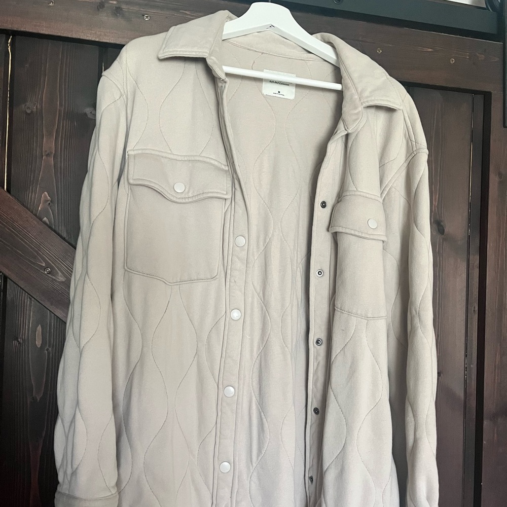Abercrombie & Fitch Cream Quilted Women's Jacket